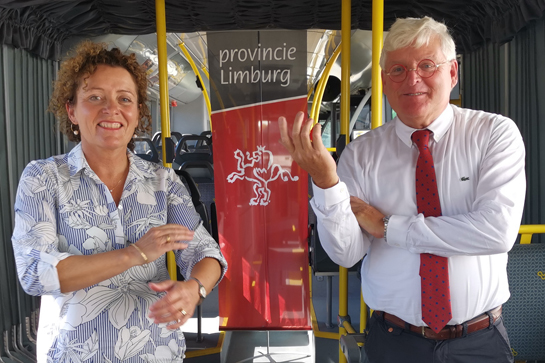 Gedeputeerde Bert Lambrechts en minister Lydia Peeters